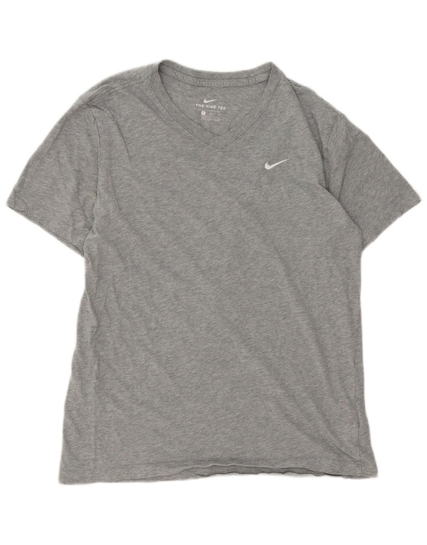 Camiseta Nike Hombre Top Gris Medio De Algodón Moteado