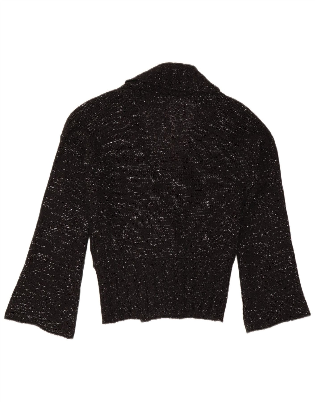 Sisley Suéter Cárdigan para Mujer UK 44 Mediano Negro Moteado