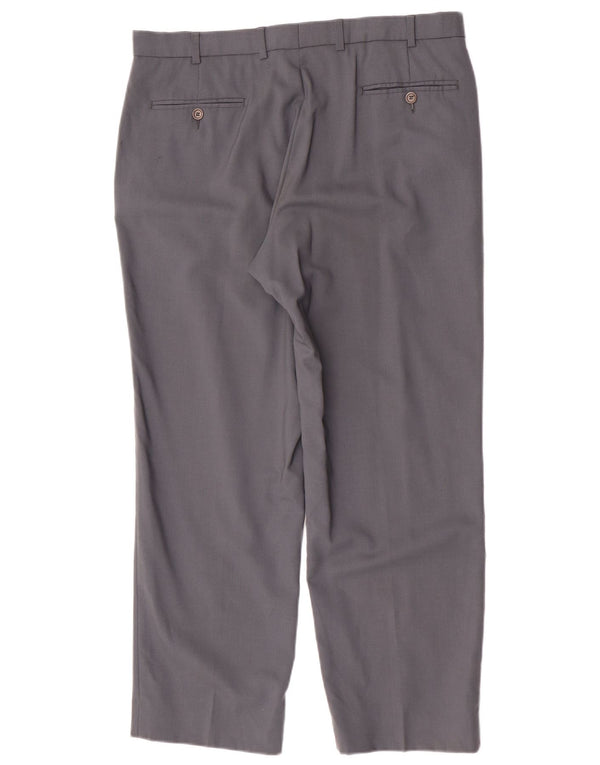 Marks & Spencer Pantalón de traje recto para hombre W36 L29 Gris Lana nueva
