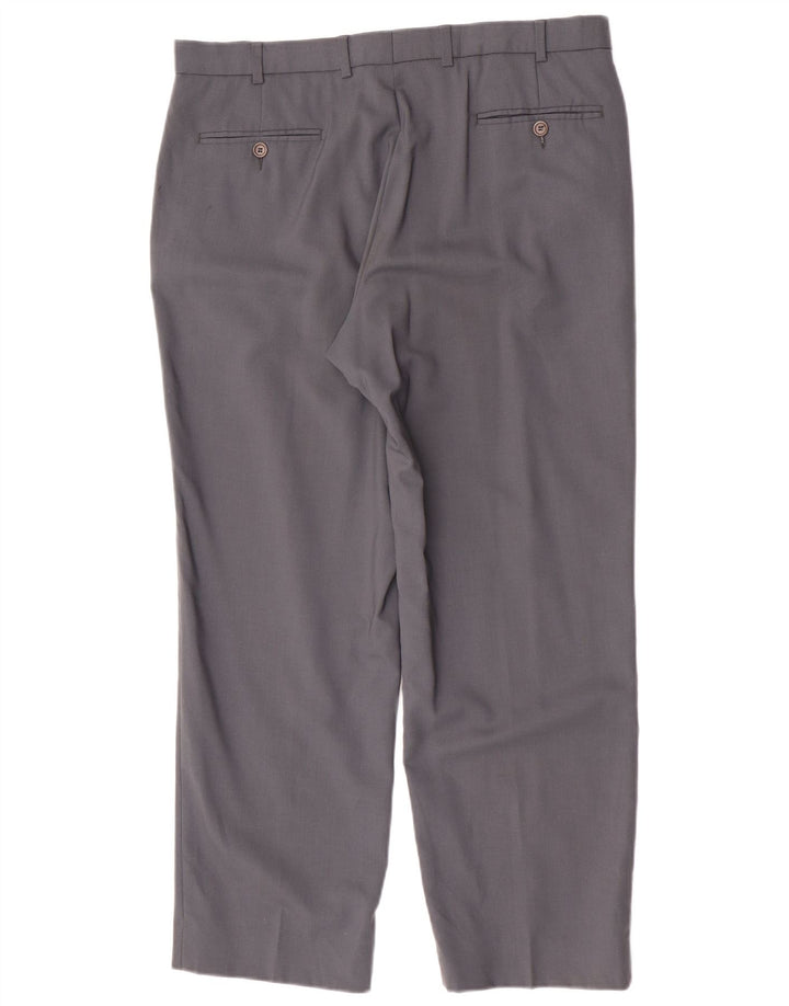 Marks & Spencer Pantalón de traje recto para hombre W36 L29 Gris Lana nueva