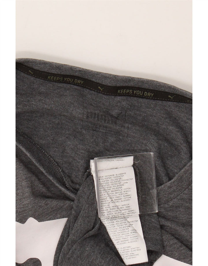 Puma Camiseta gráfica para hombre Top XL Gris Poliéster