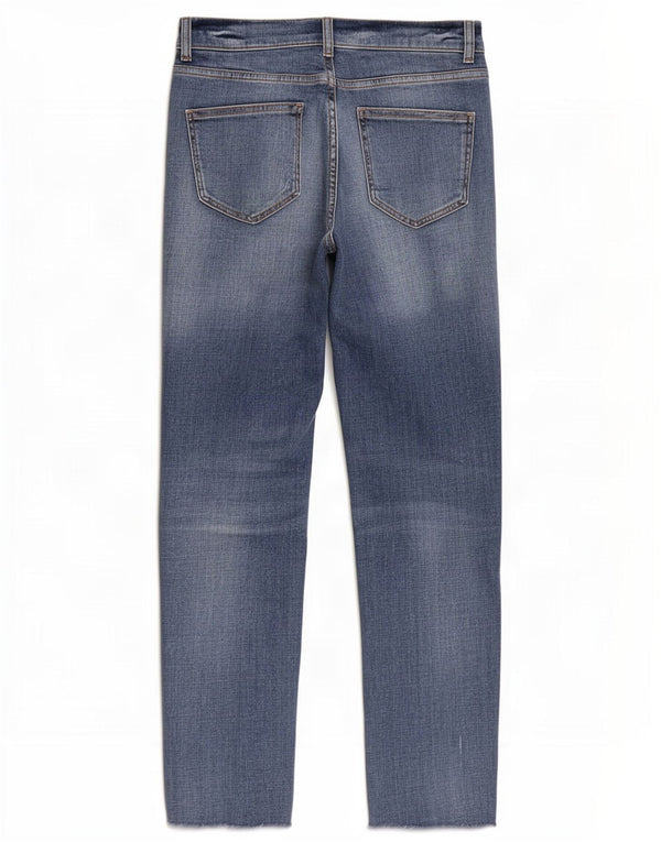 Massimo Dutti Vaqueros Slim Desgastados Mujer EU 38 Small W28 L27 Azul