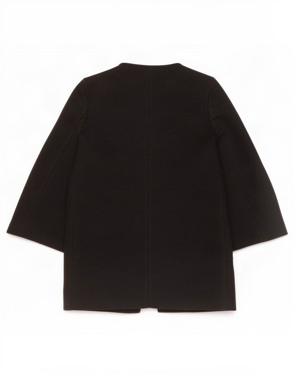 Zara Mujer Abrigo UK 10 Small Lana Negra