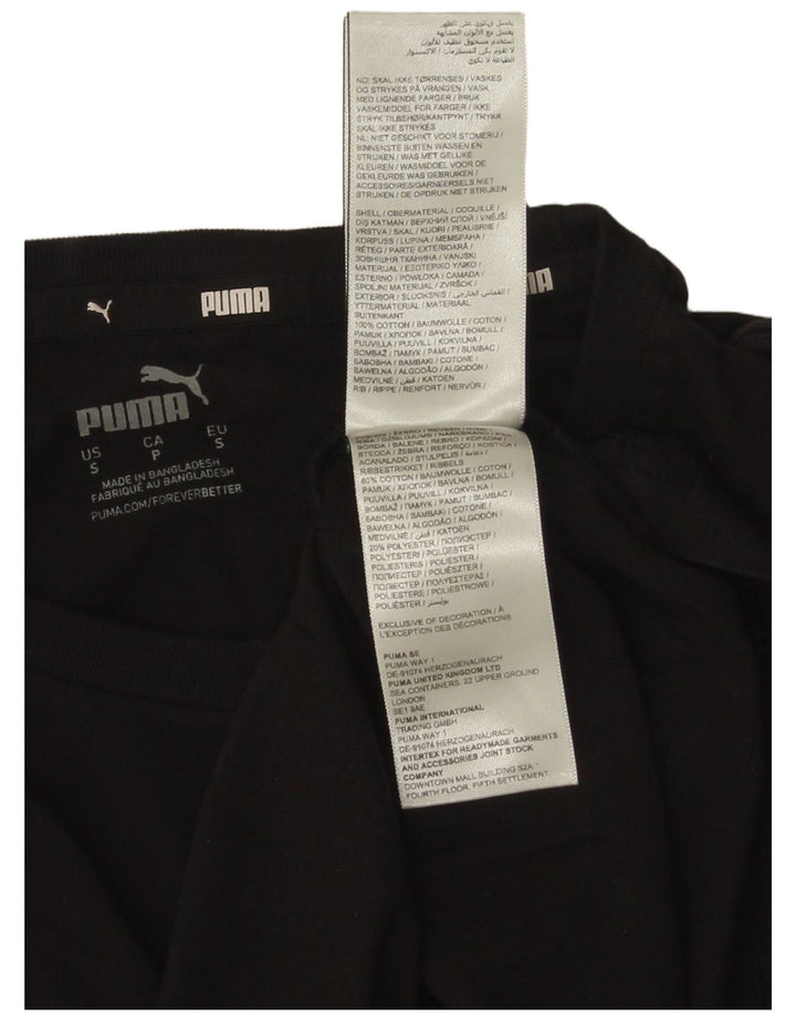 Puma - Camiseta gráfica para hombre, talla pequeña, algodón negro