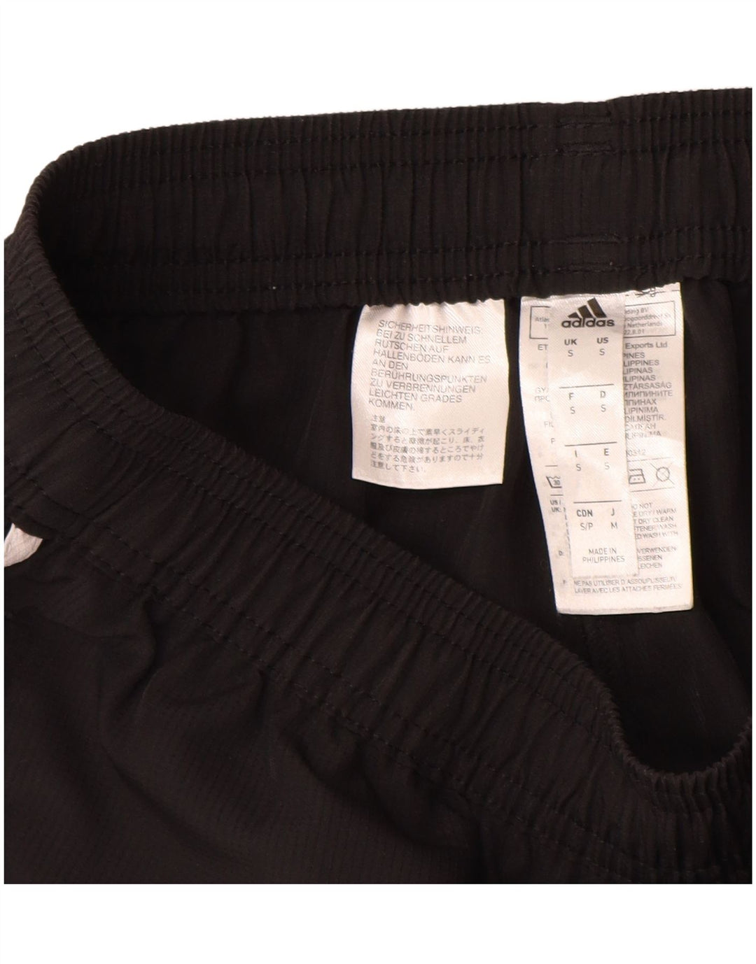 Adidas Mens Climalite Graphic Chándal Pantalones Pequeños Poliéster Negro