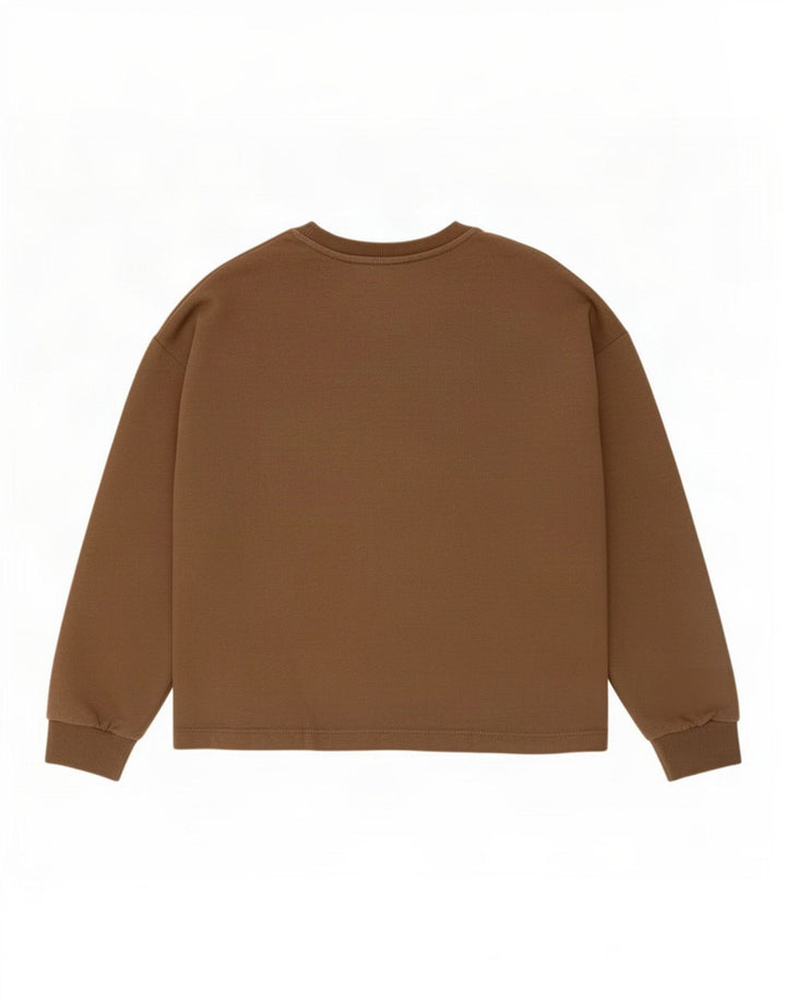 Zara Mujer Sudadera Oversize Jersey UK 10 Small Khaki Geométrico