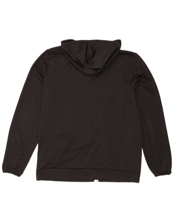 Puma Sudadera con capucha y cremallera para hombre, talla grande, poliéster negro