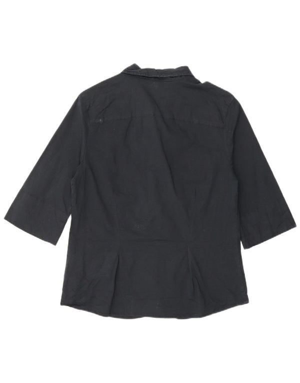 Levi's Camisa de manga 3/4 para mujer UK 44 Grande Algodón negro