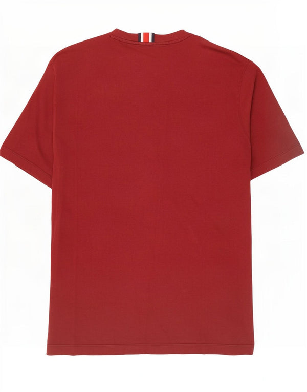 Tommy Hilfiger Camiseta gráfica para hombre Top grande de algodón granate