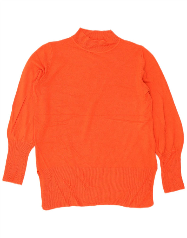 Marks & Spencer Jersey con cuello alto para mujer, talla 40, color naranja mediano