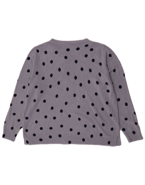 Marks & Spencer Jersey con Cuello Barco para Mujer UK 22 3XL Lunares Azules