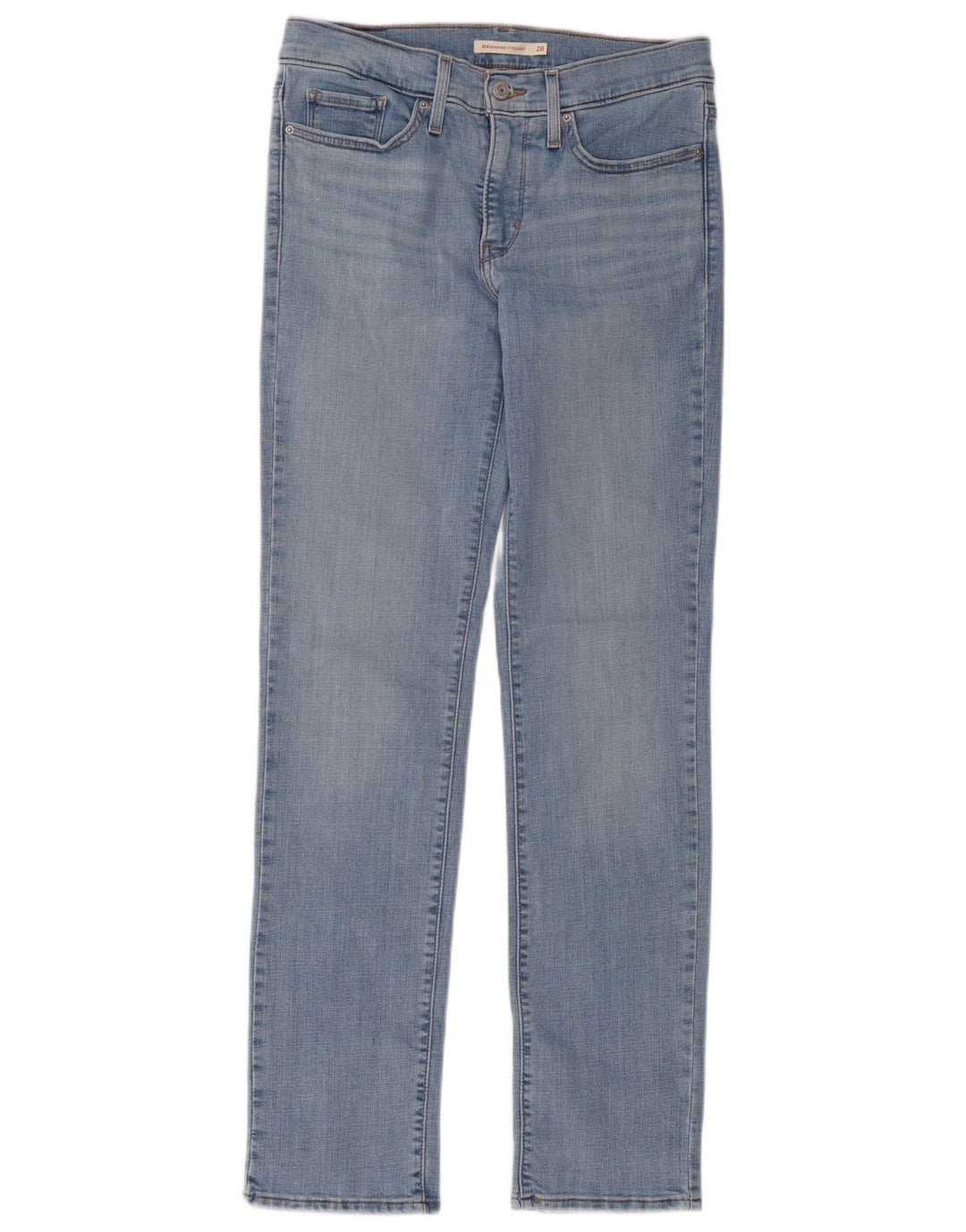 Levi's Mujer 314 Shaping Straight Jeans W28 L32 Algodón Azul
