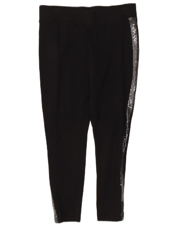 Marks & Spencer Pantalones cortos ajustados para mujer UK 44 Large W32 L24 Negro