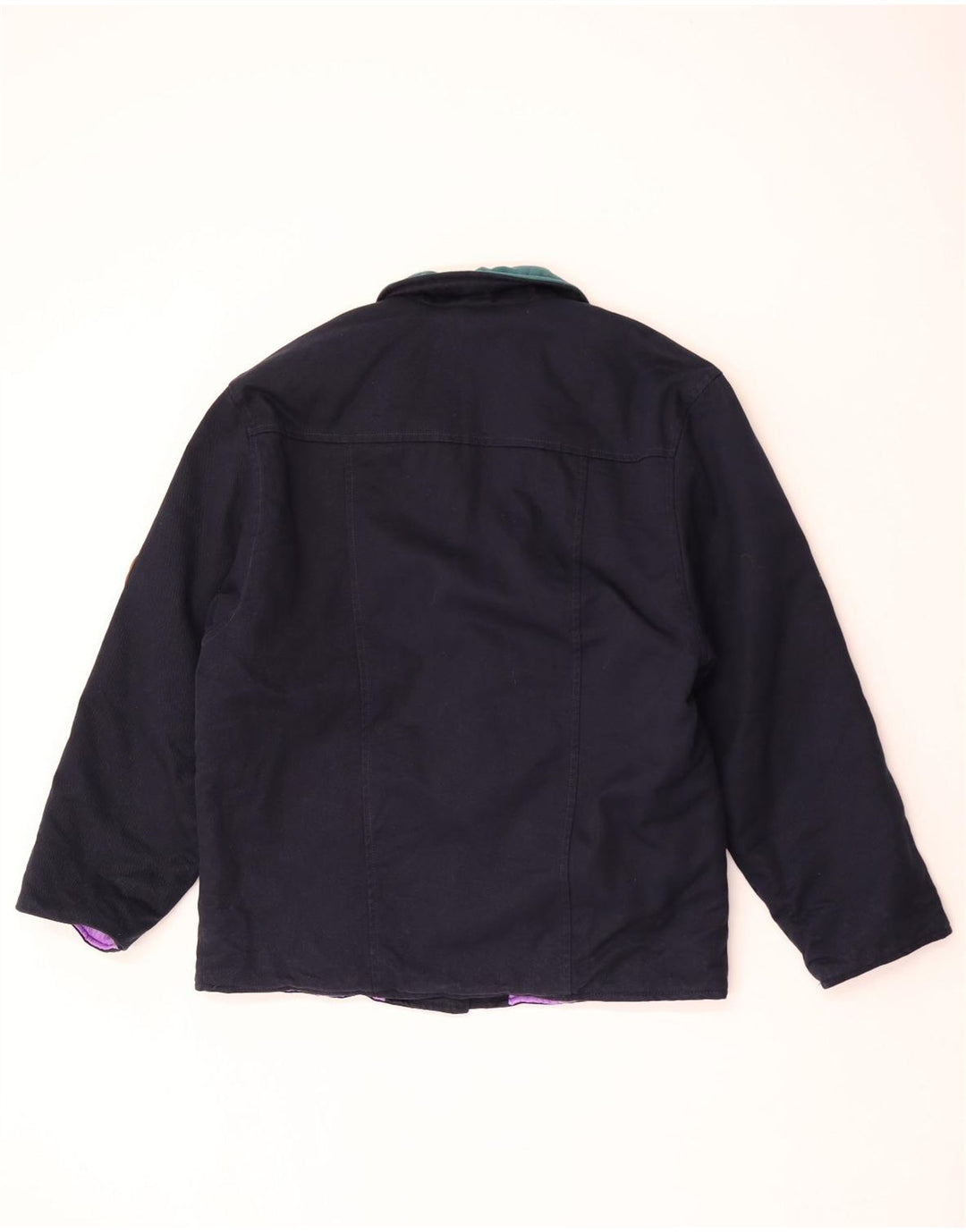 Vintage mujer 2 botones Blazer chaqueta IT 44 medio azul marino colorblock