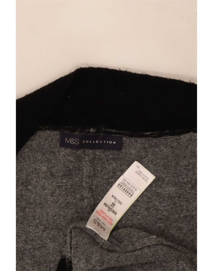 Marks & Spencer Suéter tipo cárdigan largo para mujer UK 44 Mediano Negro