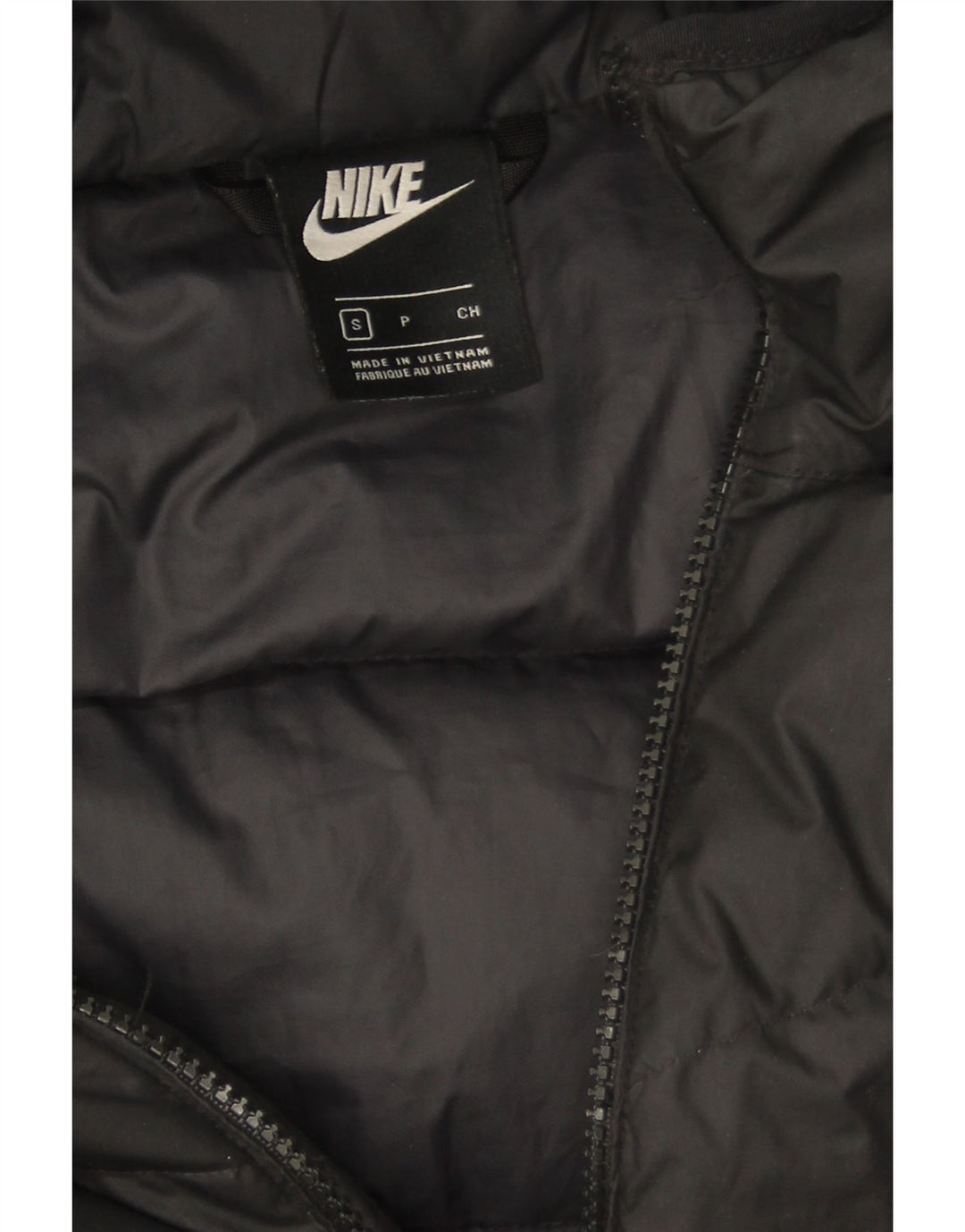 Nike Abrigo acolchado con capucha para hombre UK 36 Small Poliéster negro