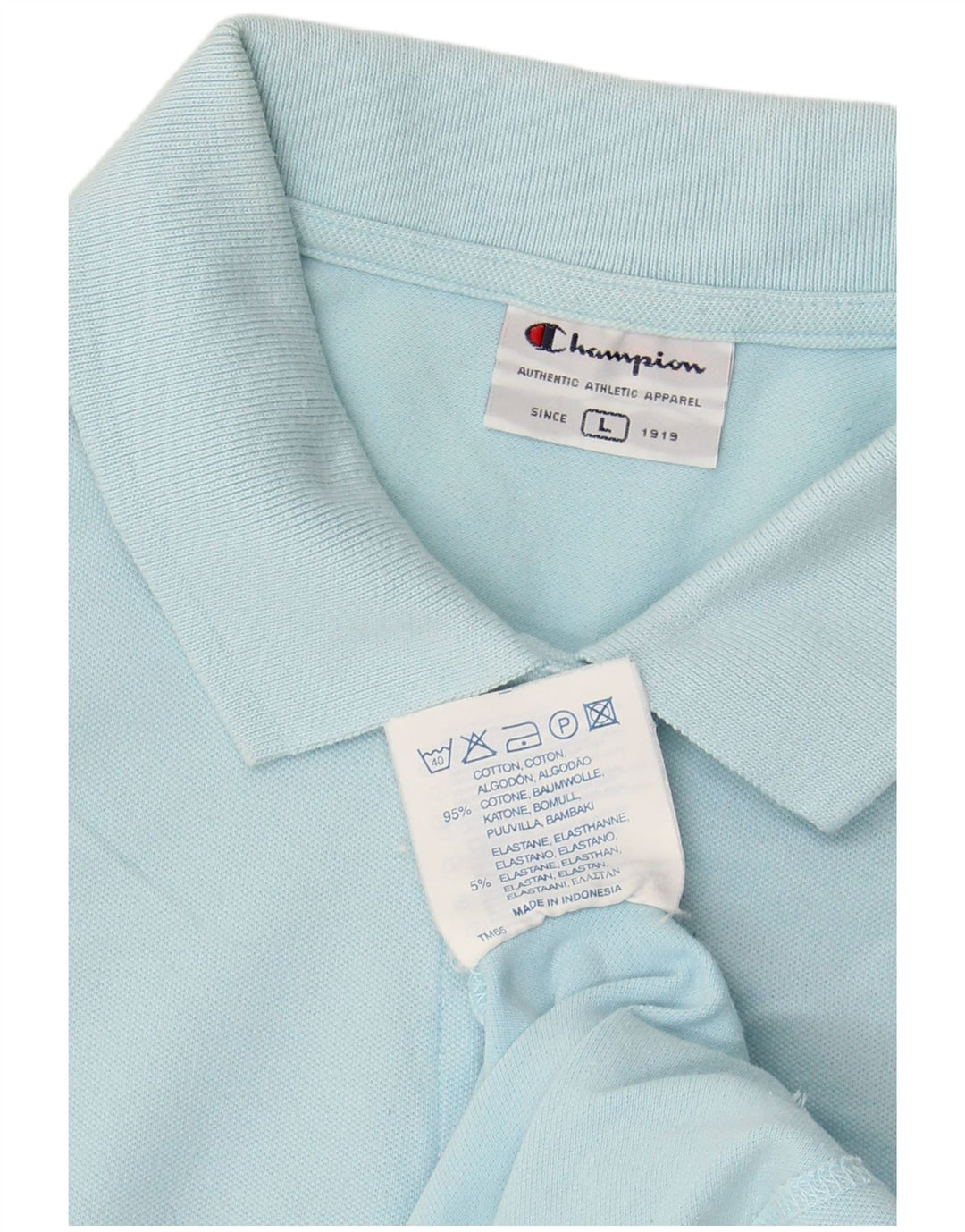 CHAMPION Polo para mujer UK 40 Grande Algodón azul