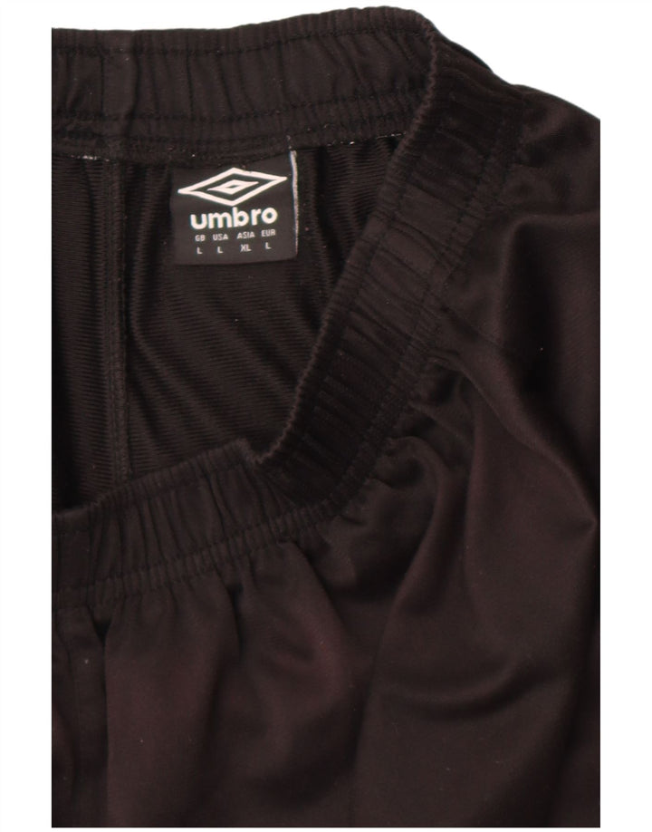 Pantalones cortos deportivos Umbro para hombre, talla grande, negro