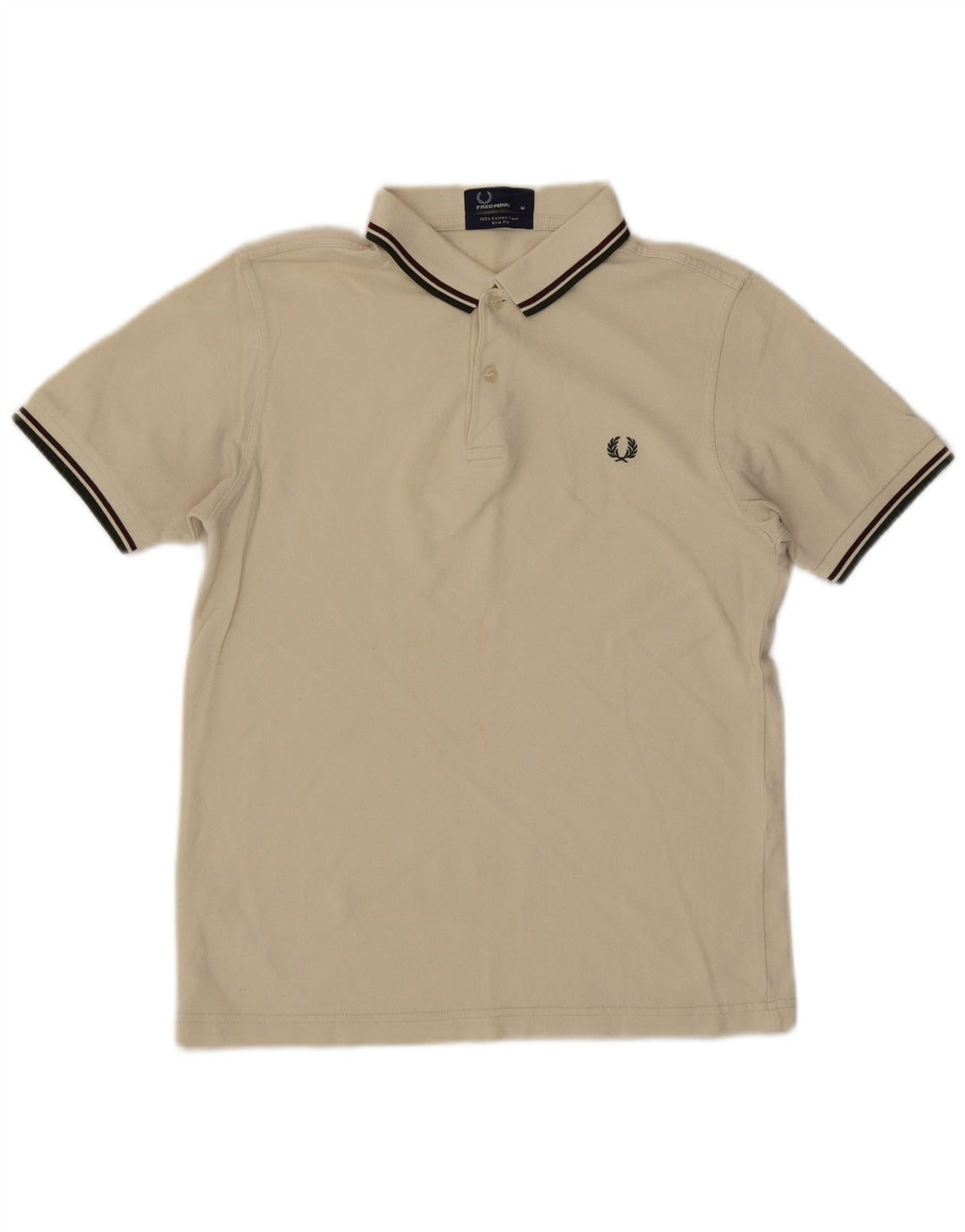 Fred Perry Polo De Corte Slim Para Hombre De Algodón Blanco Roto Mediano