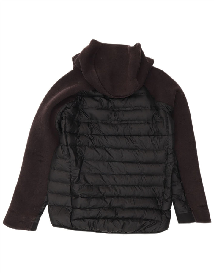 Nike Chaqueta acolchada con capucha para niños 13-14 años XL Negro Colorblock Poliéster