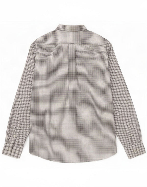 Camisa Gant para hombre XL Algodón a cuadros blanco