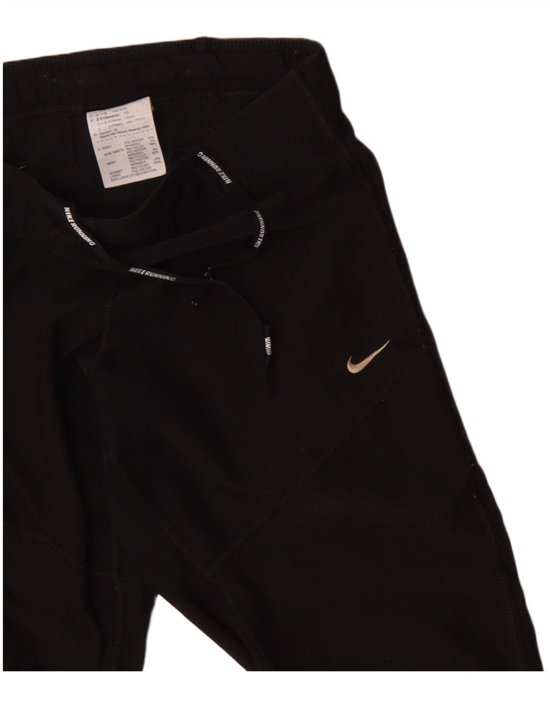 NIKE Mujer Dri Fit Capri Chándal Pantalones UK 12 Mediano Negro Poliéster