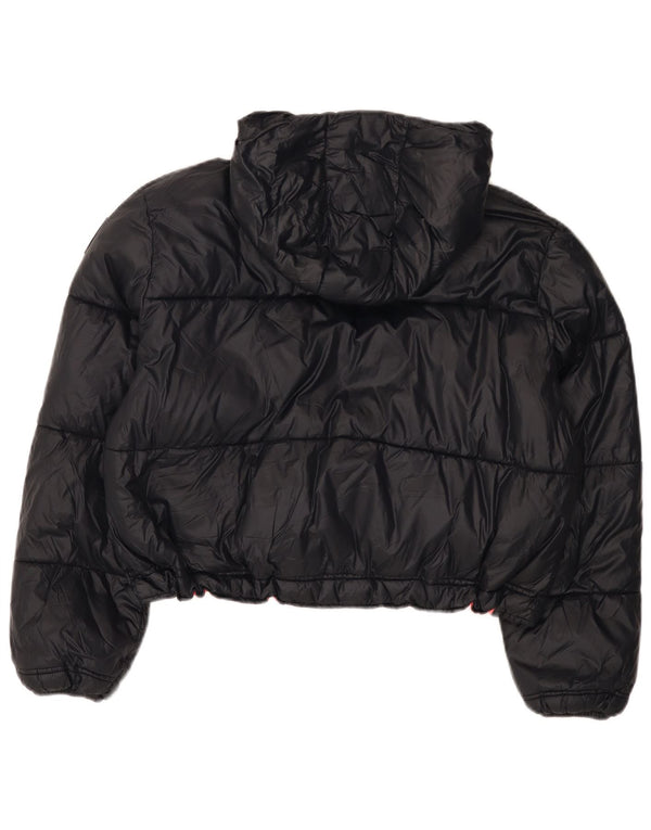 Replay Chaqueta Acolchada Corta Extragrande con Capucha para Mujer UK 2 2XS Azul Marino