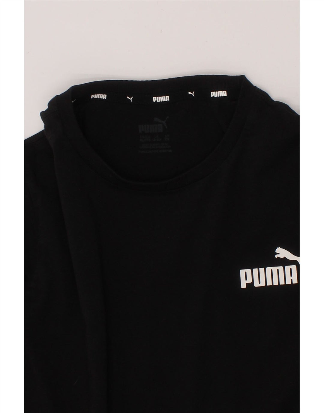 PUMA Boys Graphic Top Long Sleeve 15-16 Years Black Cotton Vintage Puma and Second-Hand Puma from Messina Hembry 