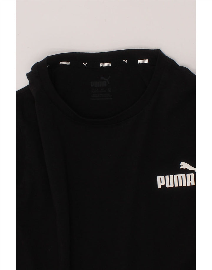 PUMA Boys Graphic Top Long Sleeve 15-16 Years Black Cotton Vintage Puma and Second-Hand Puma from Messina Hembry 