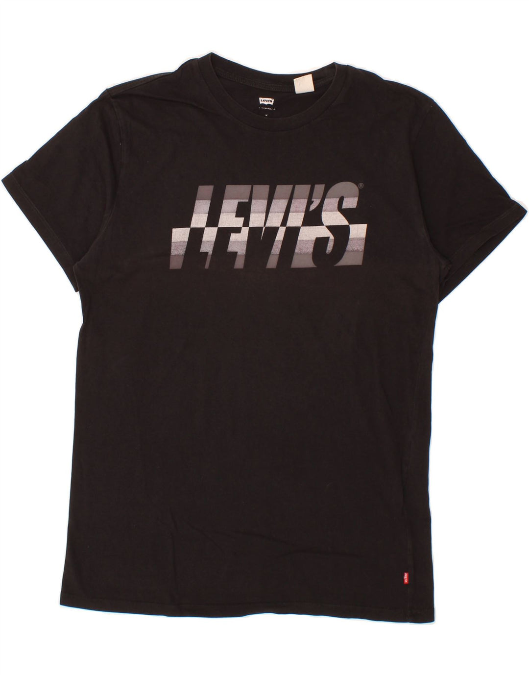 LEVI'S Mens Graphic T-Shirt Top Medium Black Cotton Vintage Levi's and Second-Hand Levi's from Messina Hembry 