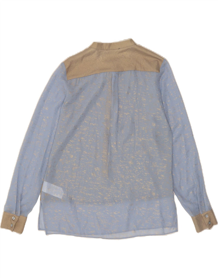 SISLEY Womens Pullover Shirt Blouse UK 10 Small Beige Colourblock Vintage Sisley and Second-Hand Sisley from Messina Hembry 