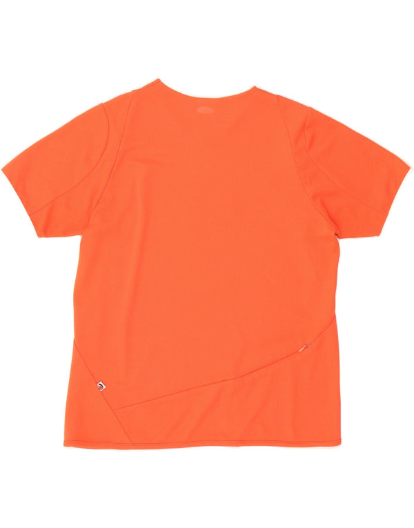 ASICS Womens T-Shirt Top UK 14 Medium Red Polyester