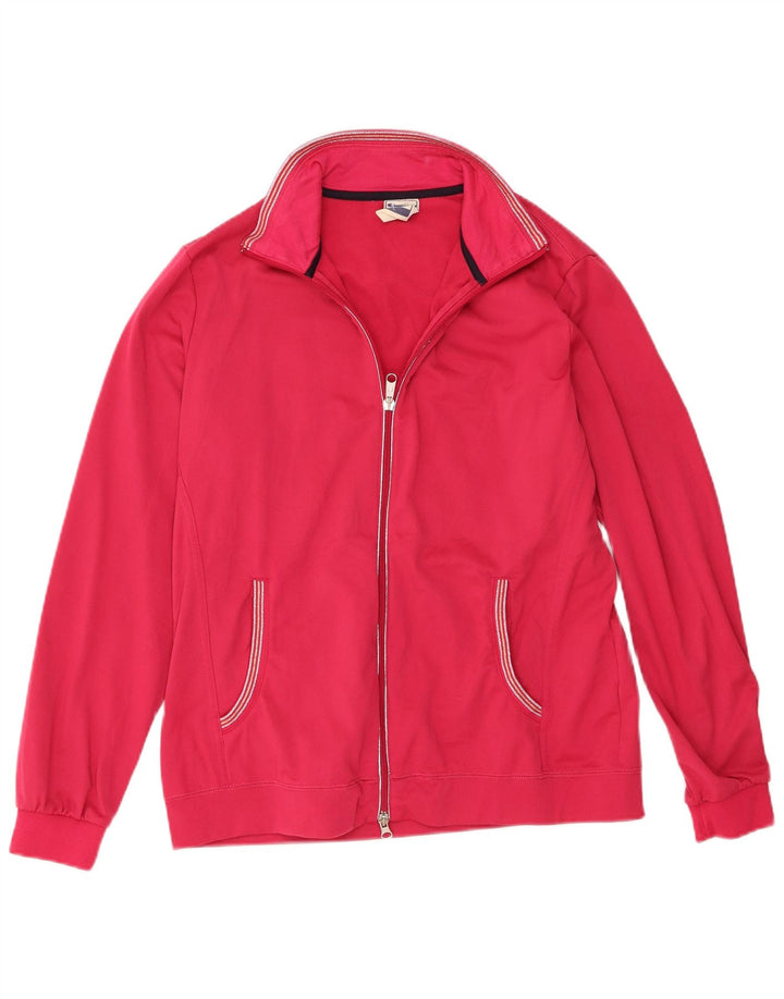 Champion Chaqueta de chándal de ajuste fácil para mujer UK 44 Poliéster rosa grande