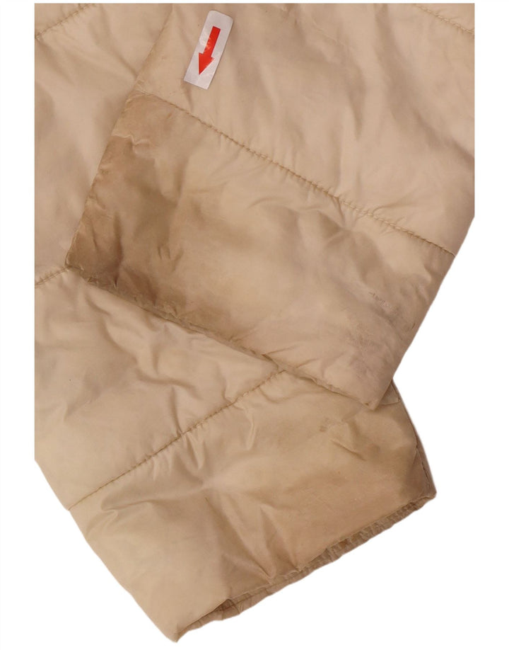 Barbour Abrigo acolchado con capucha para mujer UK 10 Small Beige Poliamida