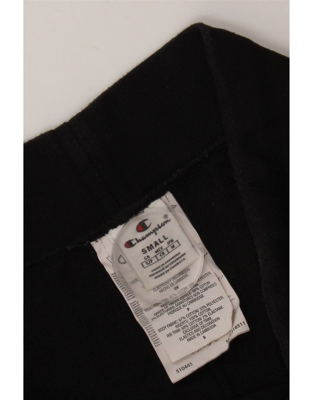 Champion Pantalones Cortos Deportivos Gráficos para Hombre Pequeño Algodón Negro