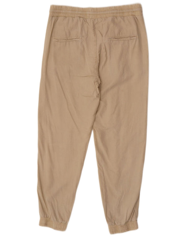 Zara Mujer Joggers Pantalones Casuales Mediano W28 L26 Beige Lyocell