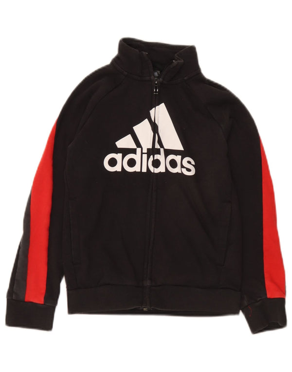 Adidas - Chaqueta de chándal con gráfico para niños, 7-8 años, XS, color negro