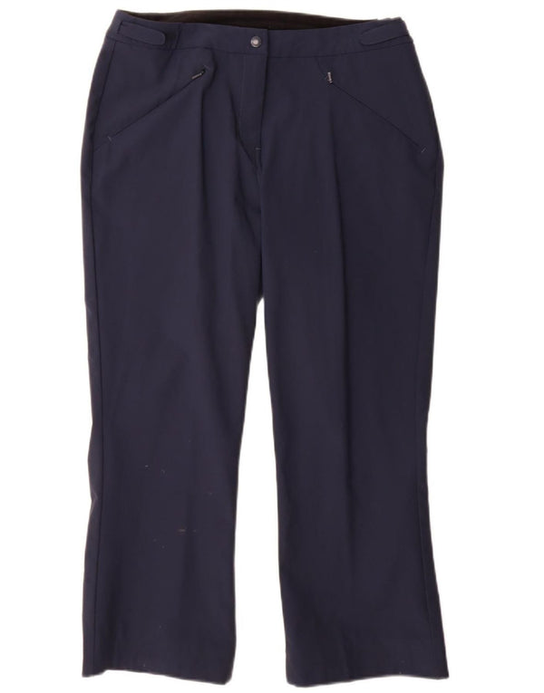 Rohan Pantalones casuales con corte de bota para mujer UK 12 Medium W30 L26 Azul marino