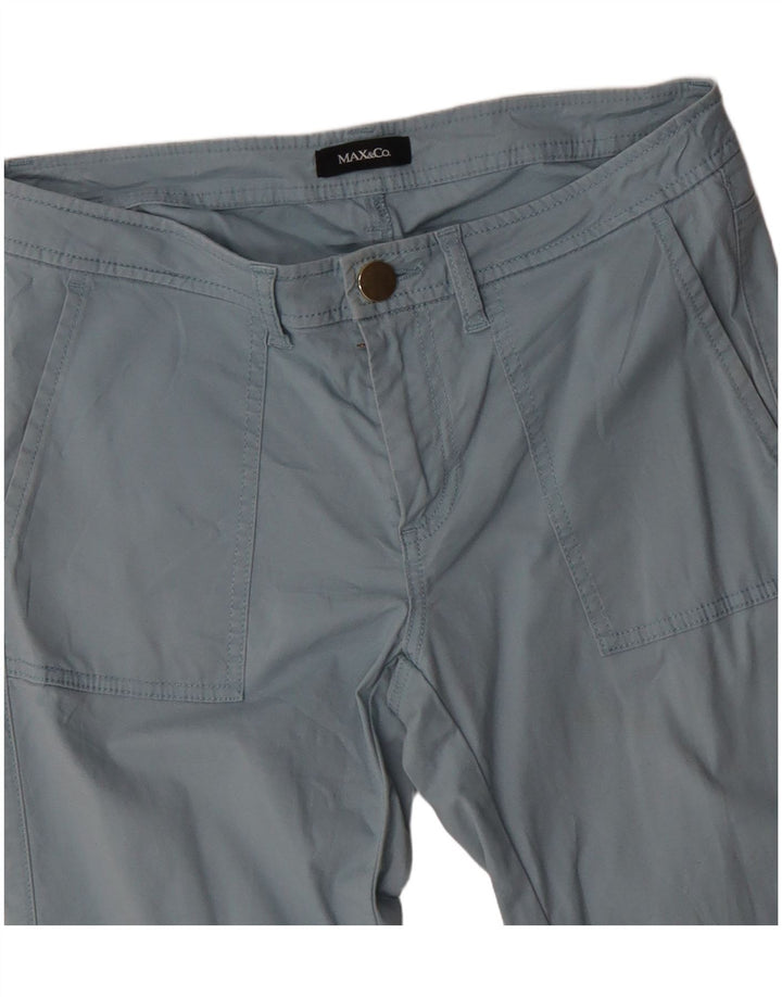 MAX & CO. Pantalón chino recto para mujer W30 L26 Azul