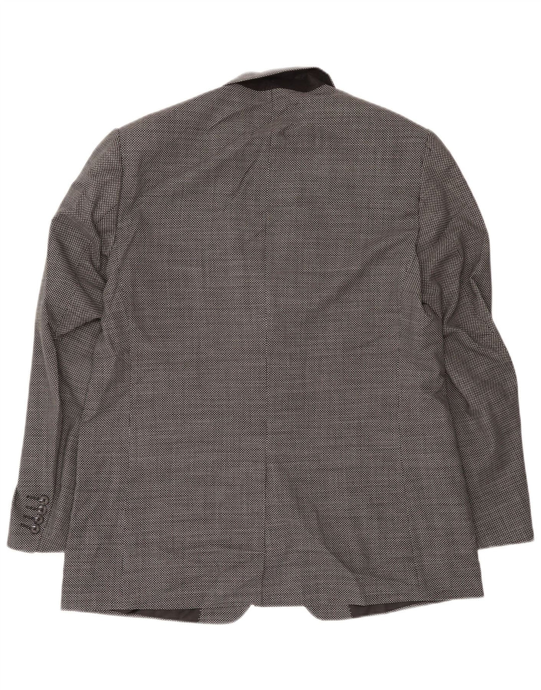 Marks & Spencer Chaqueta tipo blazer de 2 botones para hombre UK 44 XL Lana a cuadros negra
