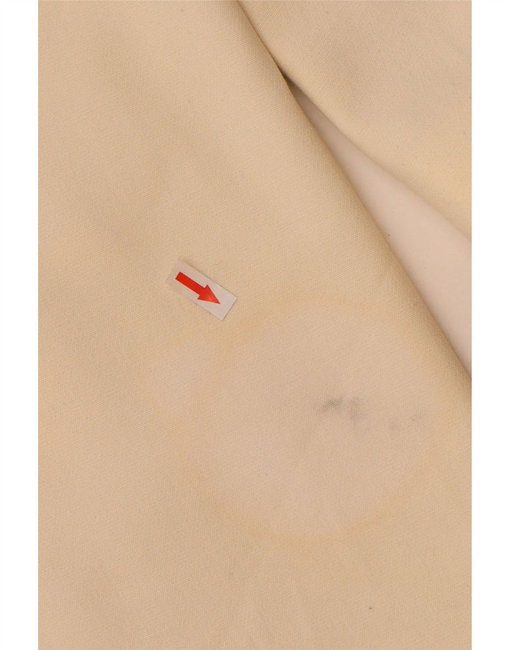 Zara Mujer Abrigo UK 40 Grande Poliéster Blanco Roto