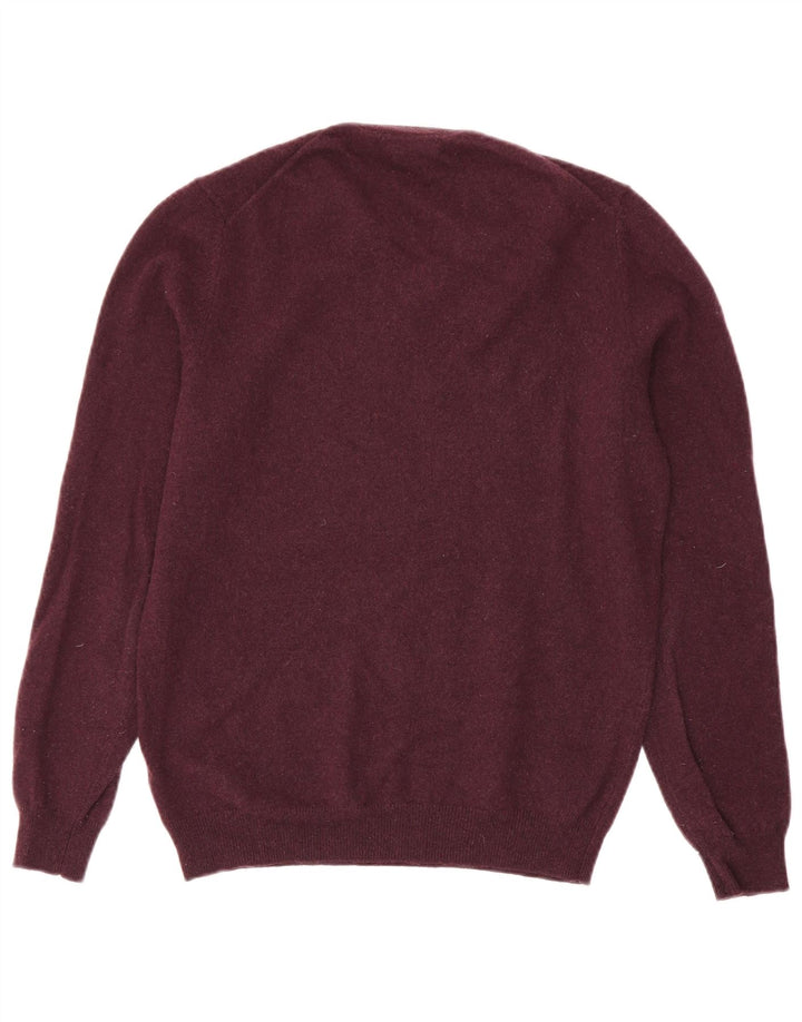 Massimo Dutti Jersey Con Cuello En V Hombre Burdeos Medio