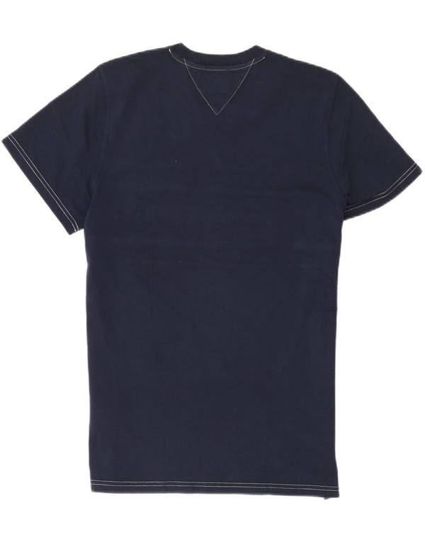 Tommy Hilfiger Camiseta gráfica para hombre Top grande de algodón a rayas azul marino
