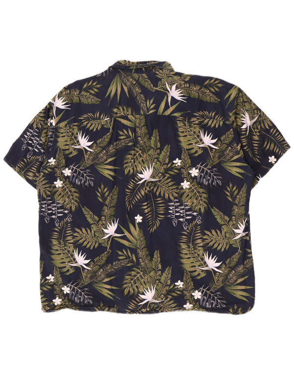 Jack & Jones Camisa De Manga Corta Para Hombre 2XL Azul Marino Floral Algodón