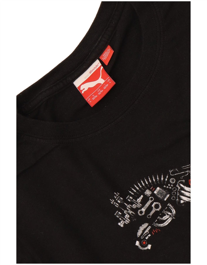 Puma - Camiseta gráfica para hombre, talla grande, color negro