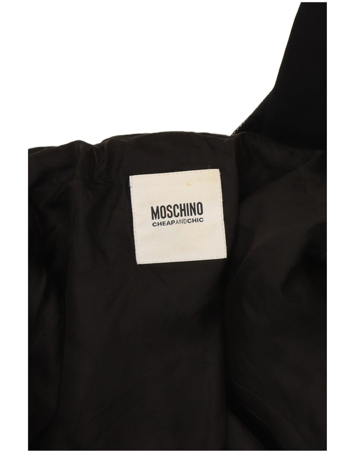 Moschino Chaqueta Blazer Barata y Elegante para Mujer UK 12 Medium Black Rayon