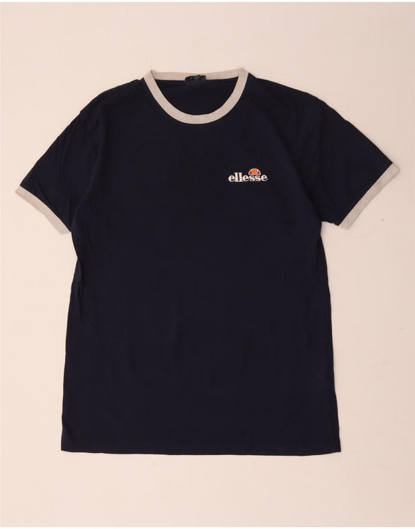 Ellesse Hombre Camiseta Gráfica Top Medium Azul Marino Algodón