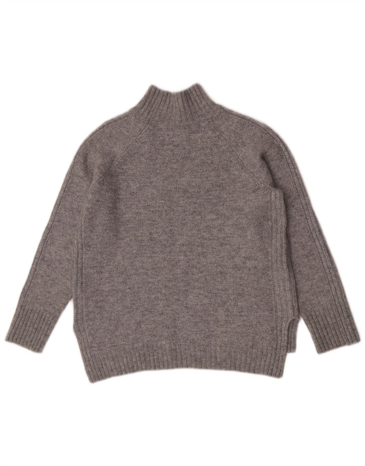 Massimo Dutti Jersey con Cuello Alto para Mujer UK 46 Large Gris Poliamida