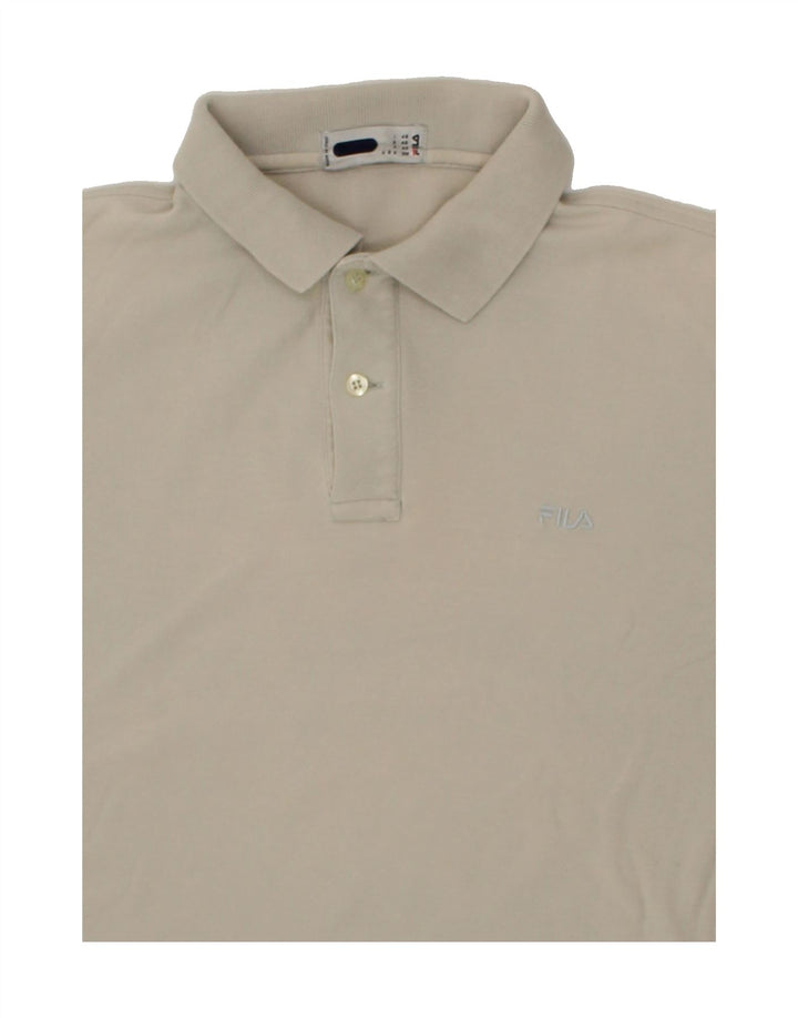 FILA Mens Polo Shirt IT 48 Medium Grey Cotton Vintage Fila and Second-Hand Fila from Messina Hembry 