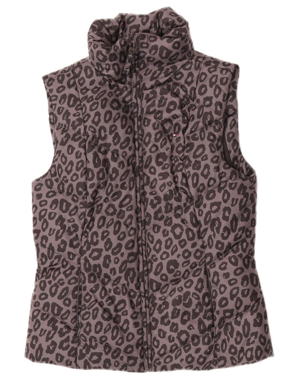 Tommy Hilfiger Chaleco acolchado para mujer UK 6 XS Poliéster con estampado animal gris